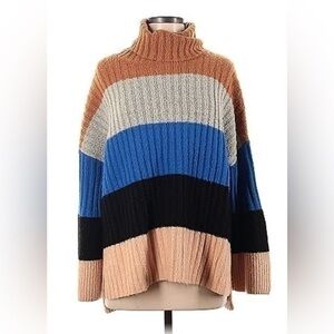 Altar’d State Colorblock Turtleneck Sweater – Size Medium